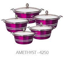 Carregar imagem no visualizador da galeria, SQ Professional Metallic 5pc Stockpot Set