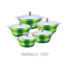 Carregar imagem no visualizador da galeria, SQ Professional Metallic 5pc Stockpot Set