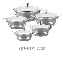 Carregar imagem no visualizador da galeria, SQ Professional Metallic 5pc Stockpot Set