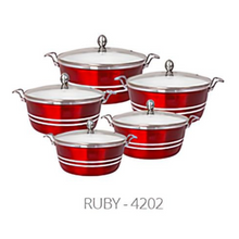 Carregar imagem no visualizador da galeria, SQ Professional Metallic 5pc Stockpot Set