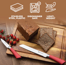 Lade das Bild in den Galerie-Viewer, Kitchen Knife Set 8pc Red
