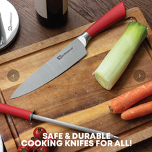 Lade das Bild in den Galerie-Viewer, Kitchen Knife Set 8pc Red
